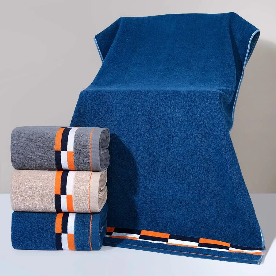 Фото Adult Household Bath Towel Pure Cotton Thickened Jacquard Hotel Four Seasons Universal High Quality Bath Towel №5