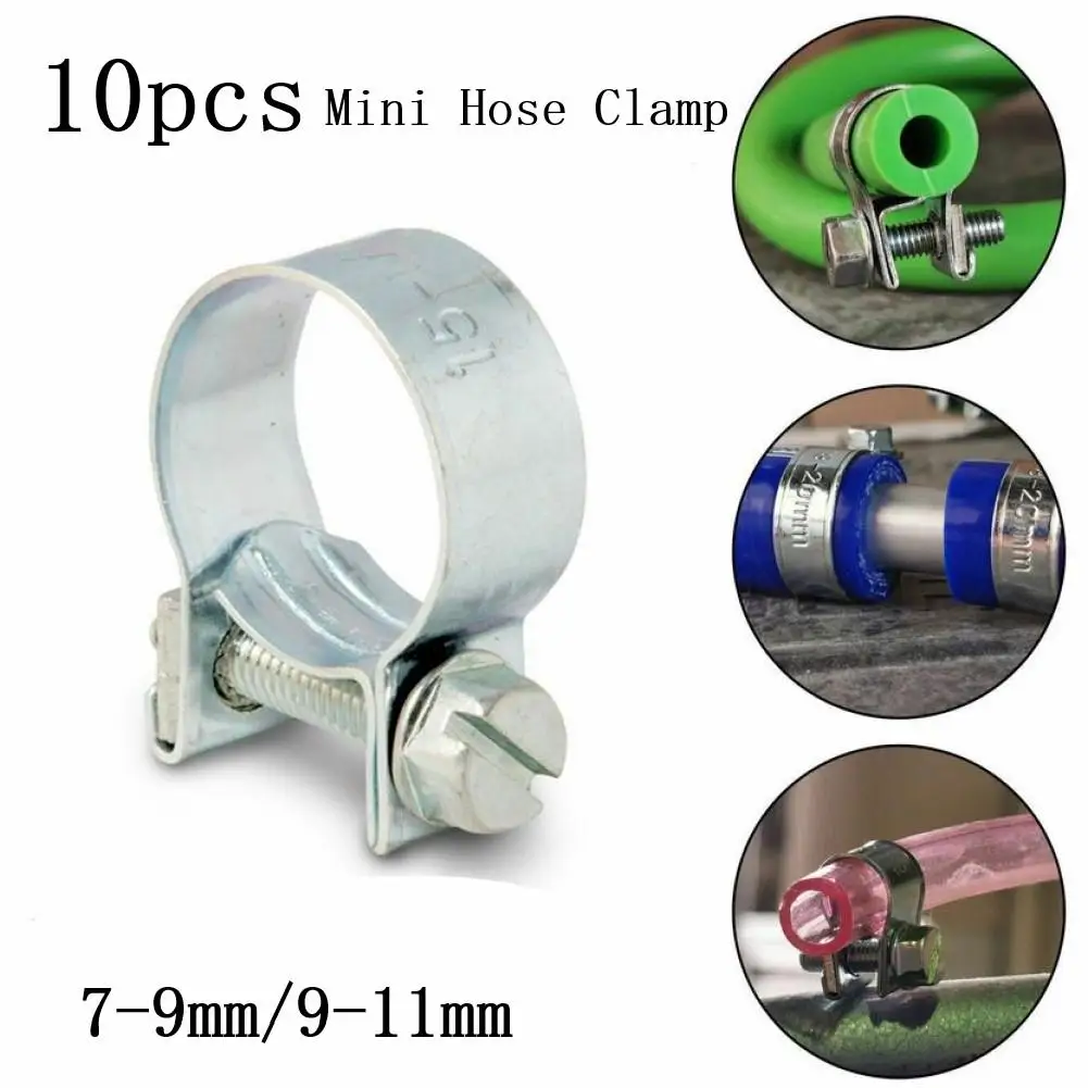 

Mini Hose Clips Nut And Bolt Fuel Line Clamps Petrol Pipe Diesel Air Small Clamp For Overflow Pipes Air Lines Fuel Lines