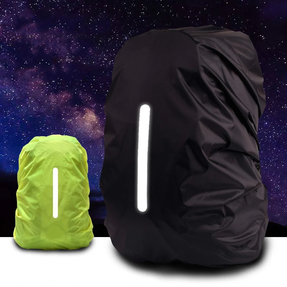 

Reflective Waterproof Backpack Rain Cover Outdoor Sports Night Riding Safe Lightweight Rain Cover Bag Camping Hiking 25-70L