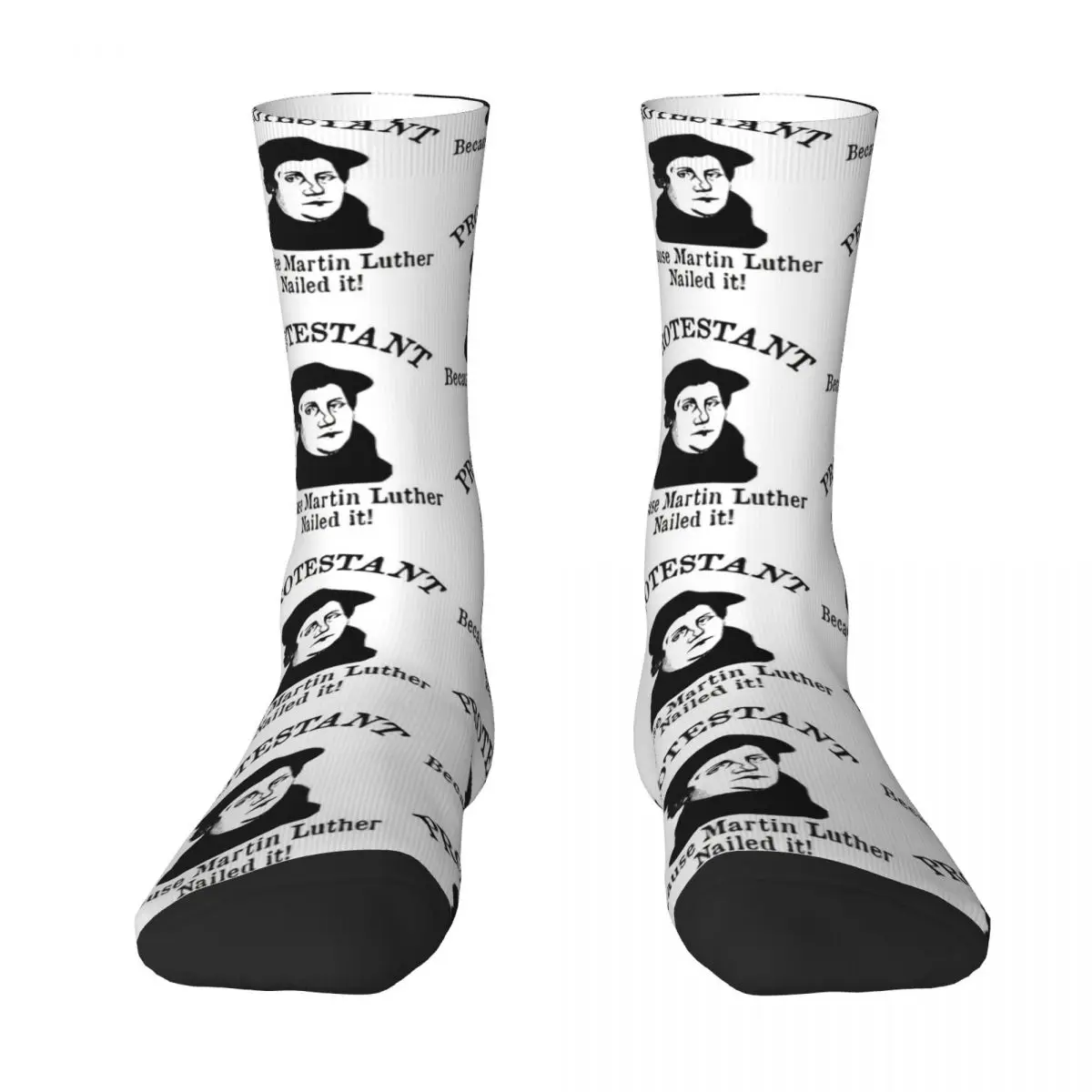 

Protestant Because Martin Luther Nailed It Protestant Reformati Sock Socks Men Women Polyester Stockings Customizable Sweetshirt