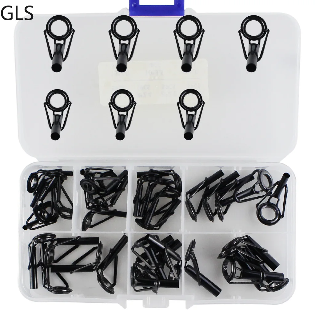 

GLS New 35 шт./кор. антикоррозийное керамическое направляющее кольцо, Удочка из нержавеющей стали, набор направляющих глаз, рыболовные снасти