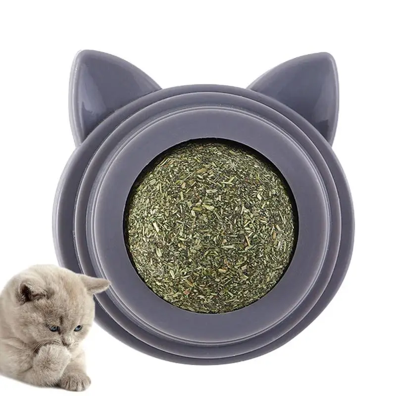 

Teeth Grinding Catnip Toys Safe And Reliable Grind Teeth Clean Catnip Toy Easy To Use Rotatable Silvervine Catnip Lickable Balls