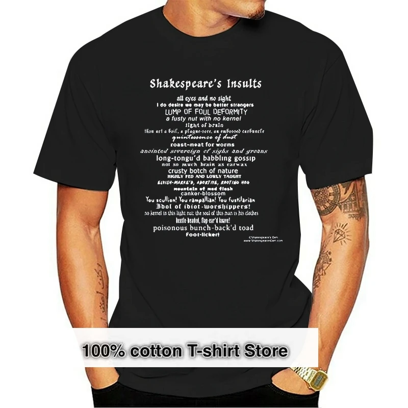 

man t shirt Shakespeare Insults man t shirt