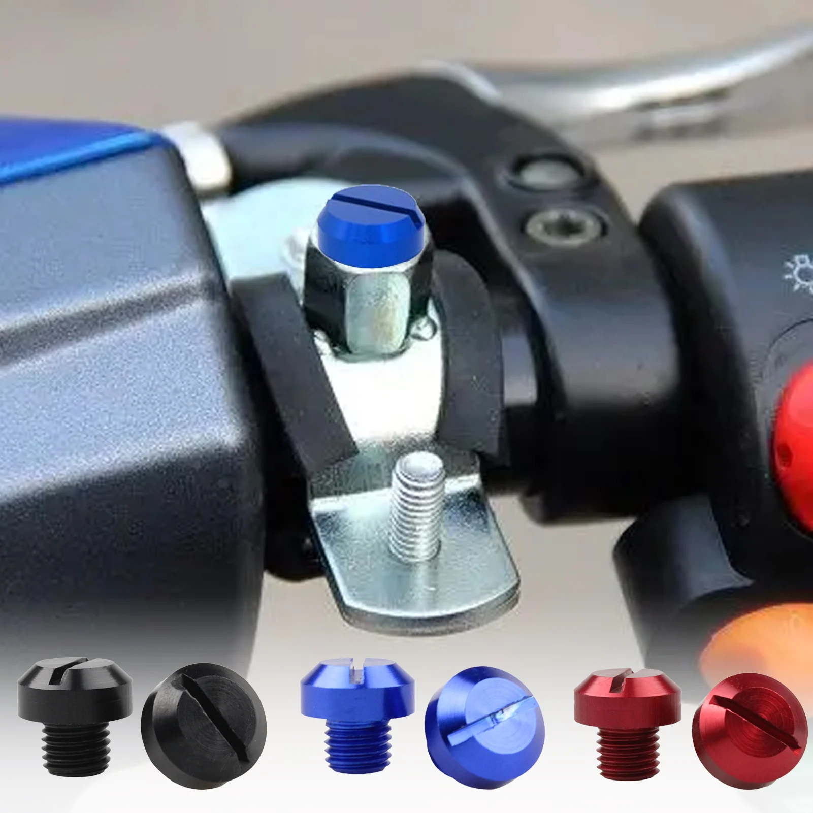 

Заглушки для отверстий в зеркале мотоцикла, 2 шт., алюминиевые заглушки, винты M10x1.25, заглушки для отверстий в зеркале заднего вида, винты с пр...