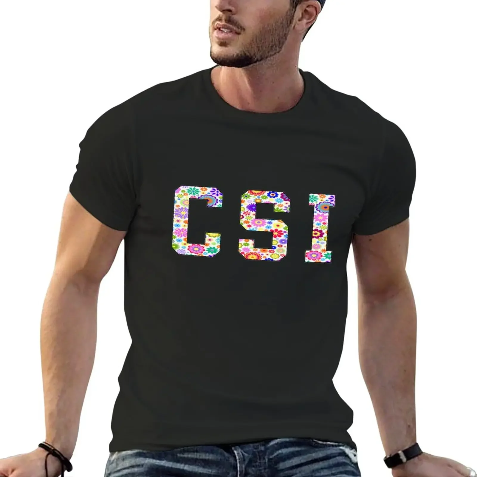 Футболка с цветочным принтом CSI заготовки для мужской одежды мальчика