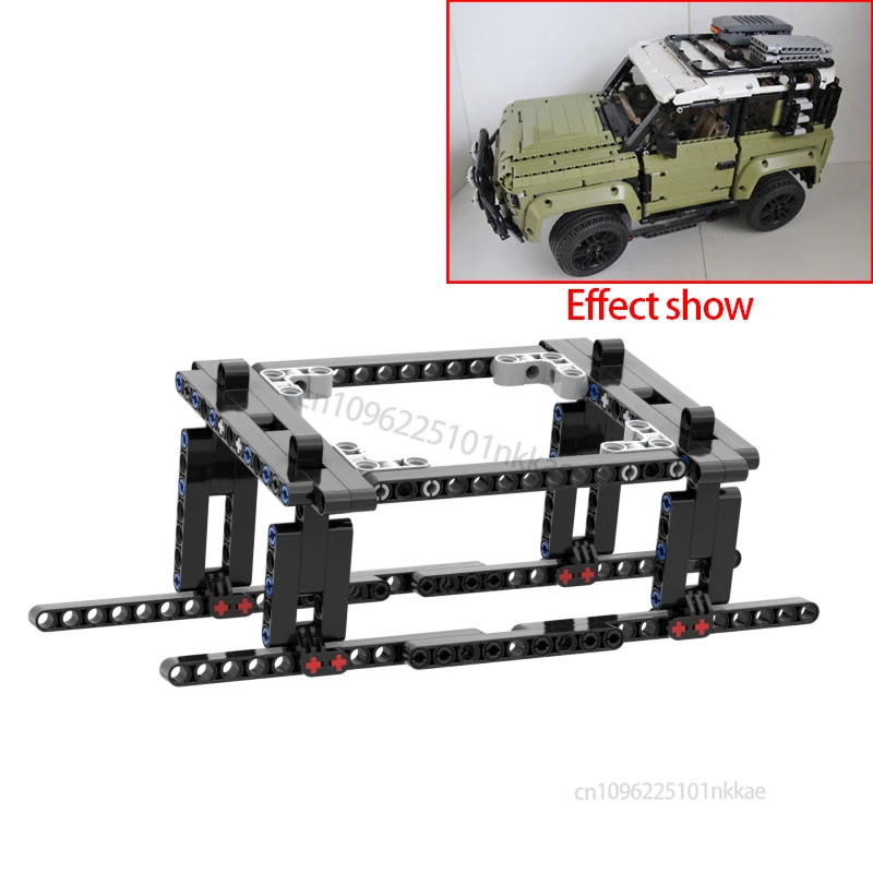 Фото НОВЫЙ MOC, простая подставка 42110, подставка для дисплея Land Rover Defender, модель строительных блоков, автомобили, дисплей, кирпичи, игрушки «сделай сам», только подставка для подарков №1