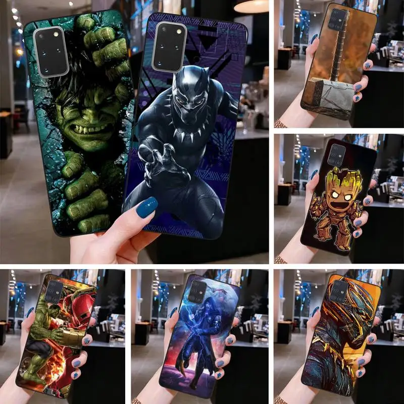 

Black Panther Hulk Groot Thor Phone Case For Samsung Galaxy S22 S21 Plus Ultra S20 FE S9 plus S10 5G lite 2020