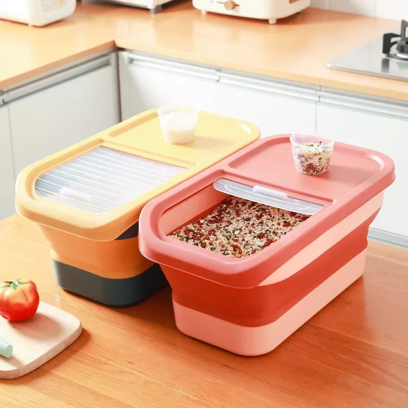 

Контейнер для хранения пищи для домашних животных, контейнер для сухого корма для кошек, влагонепроницаемый герметичный с мерной чашкой, то...