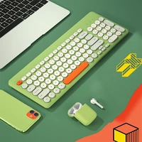 colorful cute wireless keyboard mini slim portable pink keypad ergonomic silent keyboard for laptop pc mac ipad tablet microsoft