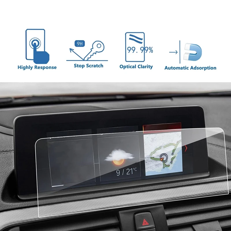 

For -BMW 2 3 4 Series 2013-2018 8.8-Inch Car GPS Navigation Touchscreen Protector Center Display Tempered Glass Film