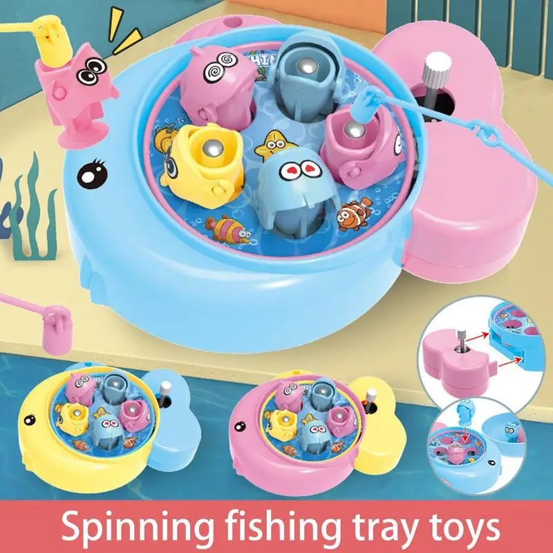 

Miniature Clockwork Magnetic Fishing Toy Mini Fishing Game Console Children Parent-child Interactive Educational Toys Gift Boy