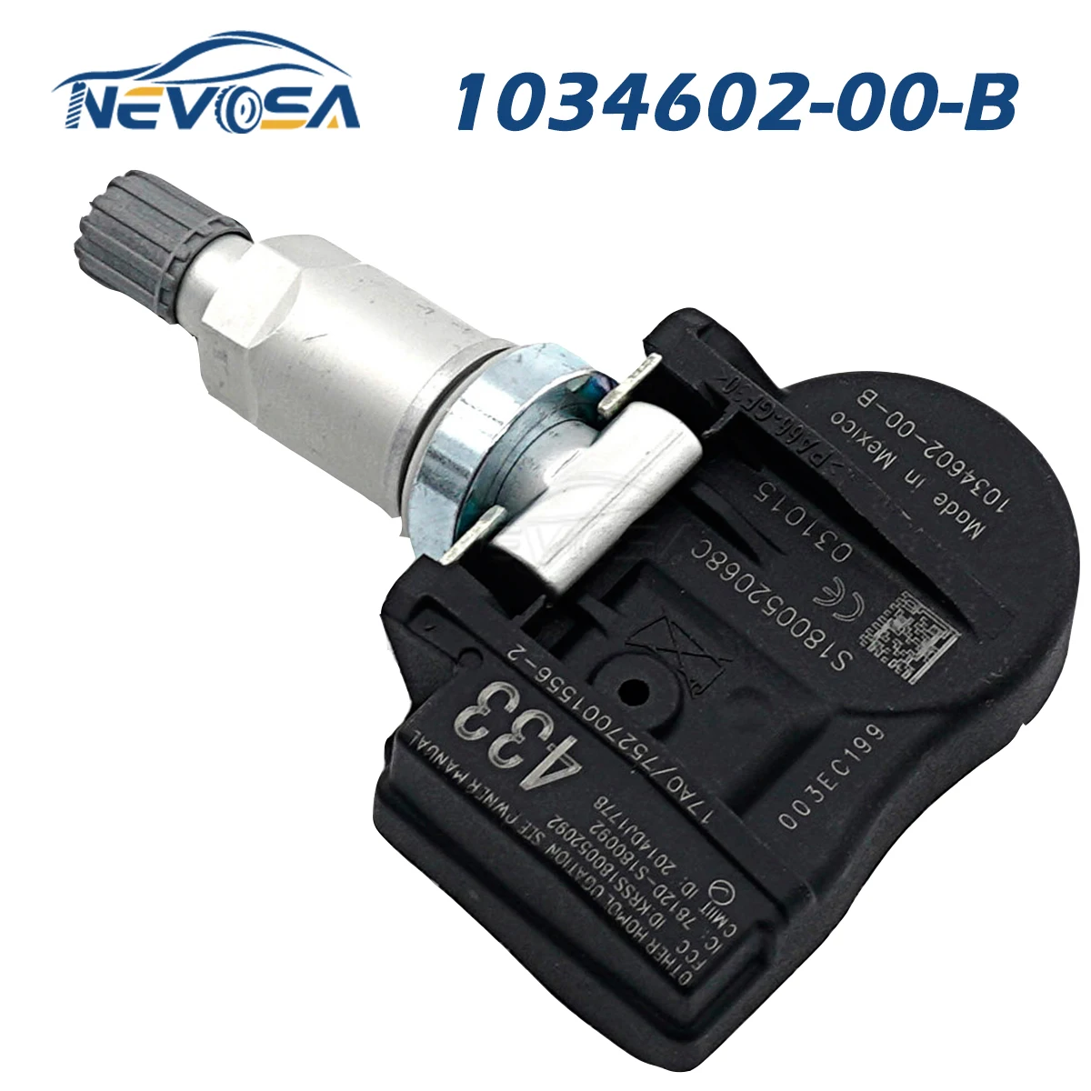 

NEVOSA 1034602-00-B TPMS Tire Pressure Monitoring System For Tesla Model 3 16-19 Model S 2014-19 Model X 2016-19 1034602-00-A