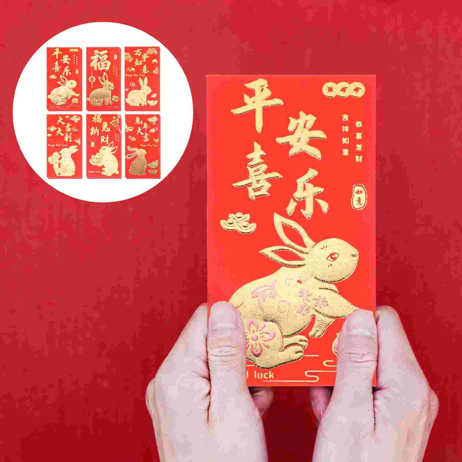 

Red Year Packet New Money Envelopes Chinese Packets Enveloperabbit Festival Bunny Pocket Gift Spring Luck Cartoon Lucky Party