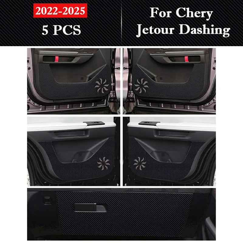 

Для Chery Jetour Dashing 2022-2025 кожаная накладка на дверь автомобиля, защитная наклейка, устойчивая к царапинам пленка, аксессуары для интерьера