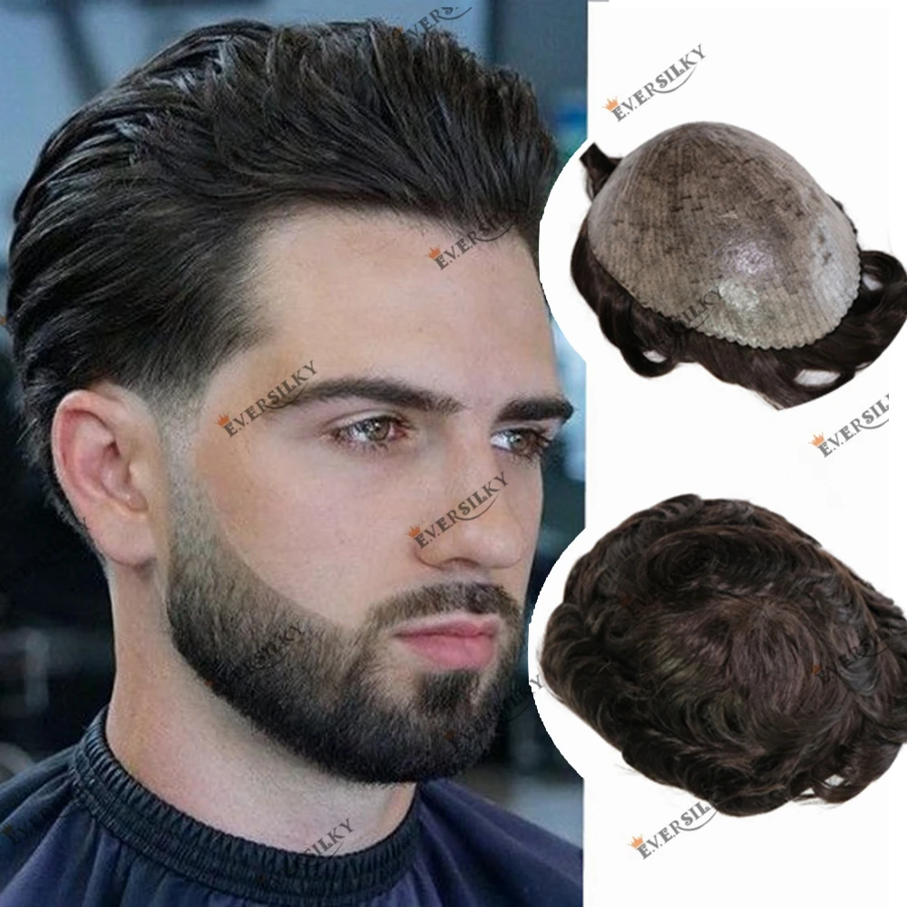 

# 1B натуральные черные 100% человеческие волосы на основе кожи мужской парик капиллярный протез система человеческих волос заменяемые Мужские t Jet Black