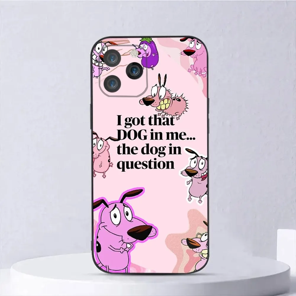 Чехол для телефона C-Courage the C-Cowardly Dog iPhone 16 15 14 13 12 11 Plus Pro Max XS X XR SE Mini 8 7 мягкий