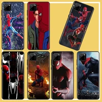 hero spiderman marvel phone case for oppo find x2 x3 x5 pro lite neo 5g reno 4 5 6 7 lite z 4g 5g pro se black luxury back capa
