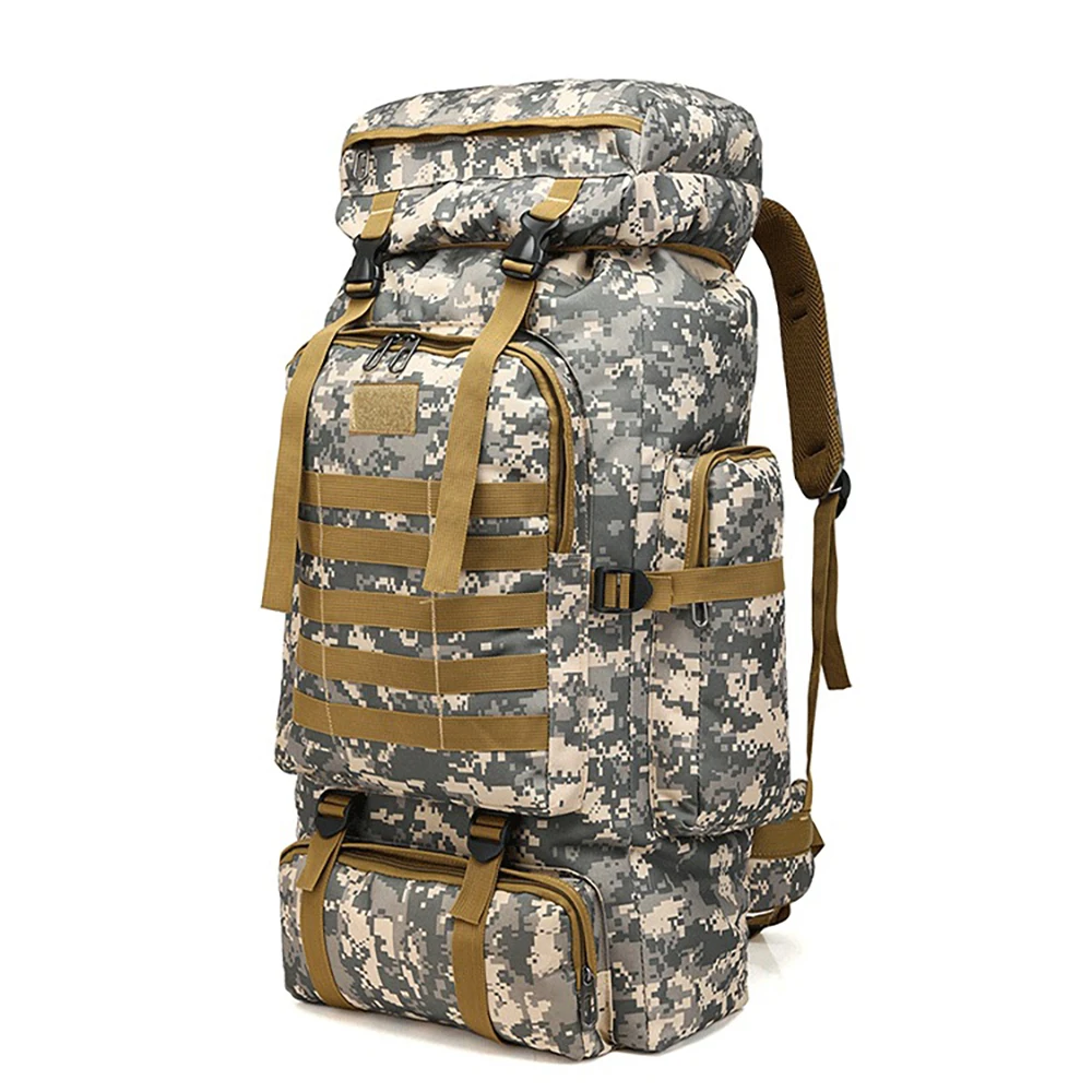 80L Waterproof Tactical Backpack Military Army Hiking Camping Backpack Large Travel Rucksack Outdoor Sports Climbing Hunting Bag