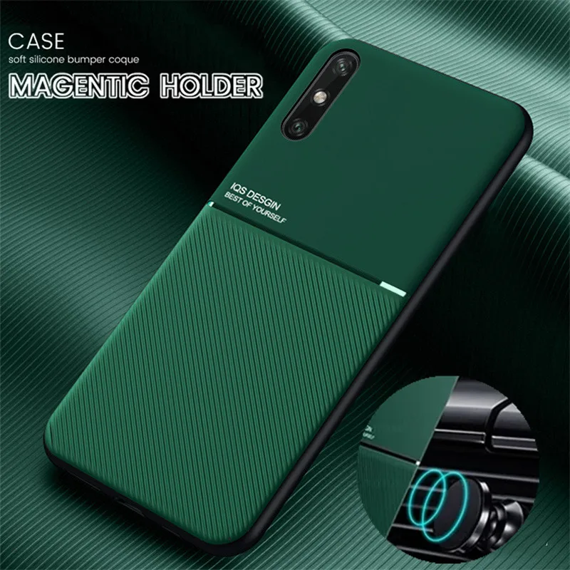 

Роскошный силиконовый чехол с кожаной текстурой для Huawei Y9 Prime 2019, Y9S, Y9 2018, автомобильный Магнитный чехол для P Smart Plus2019, чехол для Psmart Z