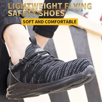 security steel toe cap mens safety shoes for male anti smash anti puncture work shoes breathable outdoor lightweight sneakers