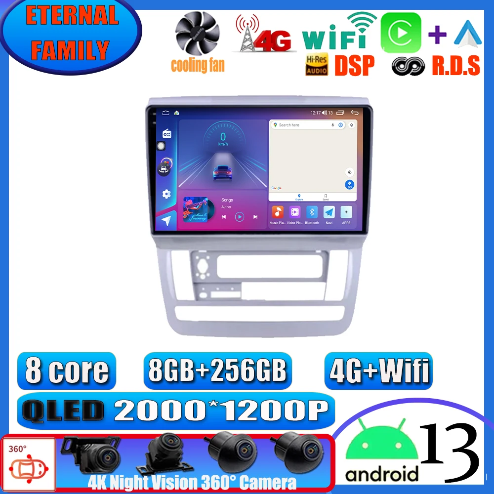 

Автомагнитола для Toyota Alphard 2002-2011, Android 13,0, Автомагнитола для Carplay, GPS-навигация, без DVD-плеера, автомагнитола 2 Din