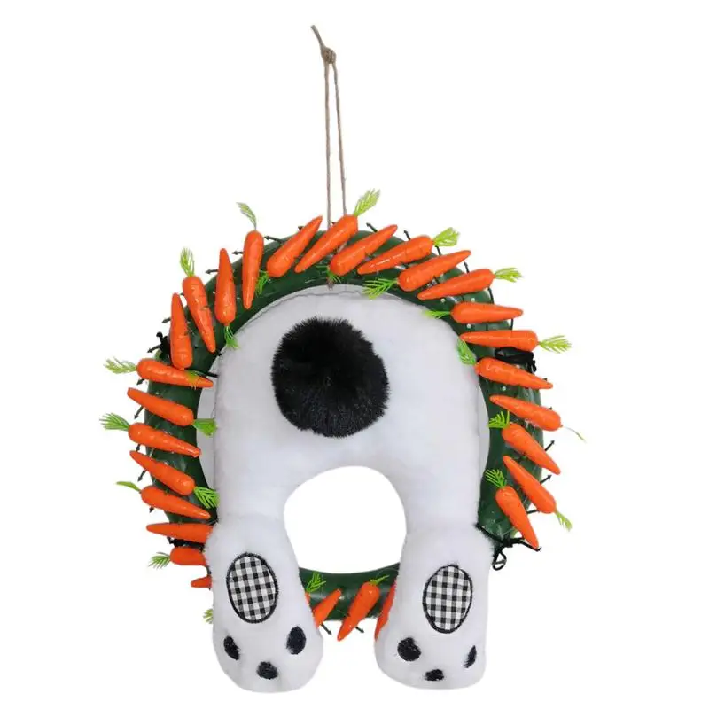 

Пасхальные венки, Пасхальный венок кролика с ягодицами, ручная работа, в форме кролика, гирлянда, милый мультяшный венок кролика для входной двери