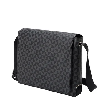 Black Man Messenger Bags Classic Leather Men Bags Shoulder Crossbody Business Briefcase Sling Printed Male Bag
