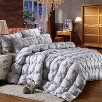 luxury duvet goose down filling comforter comfortably warm winter quilt twisted flower design anti drill down fabric bedding