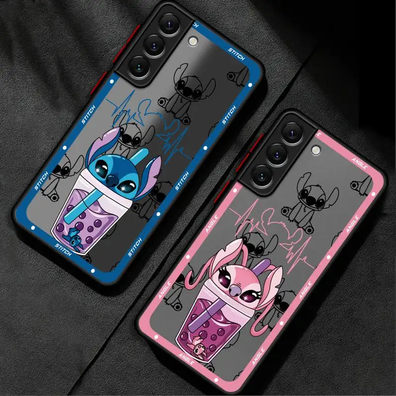 Чехол для телефона Samsung Galaxy S22 S24 ultra fe S10 20 S21 S23plus 10 Los ljub матовый фондс Disney Stitch Cartoon Art