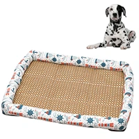 dog cooling mat pad dogs cooling mats canvas edges breathable washable pets sleeping beds for small medium dogs cats sml sizes