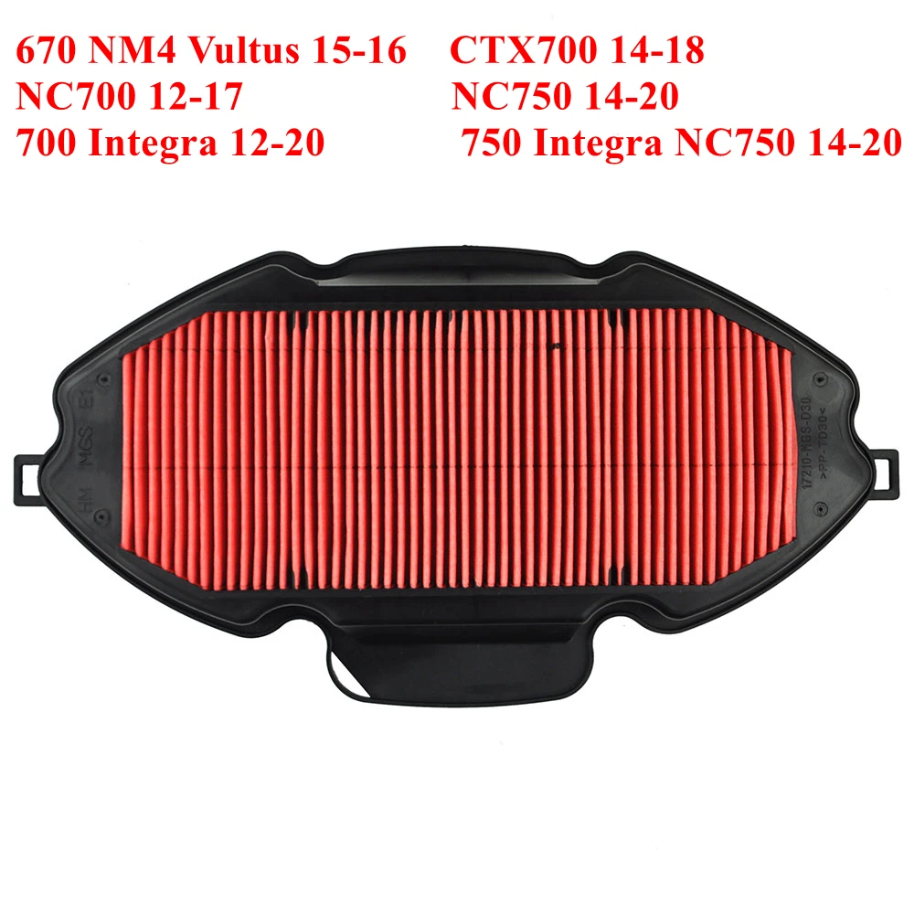 

Motorcycle Air Filter For Honda 670 NM4 Vultus 15-16 CTX700 14-18 NC700 12-17 NC750 14-20 700 Integra 12-14 750 Integra 14-20