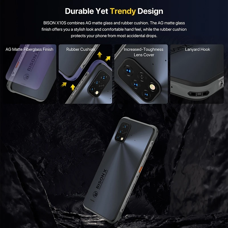 umidigi bison x10s rugged phone 4gb32gb 64gb rom ip68ip69k waterproof 6 53 inch android 11 ums312 t310 quad core up to 2 0ghz free global shipping