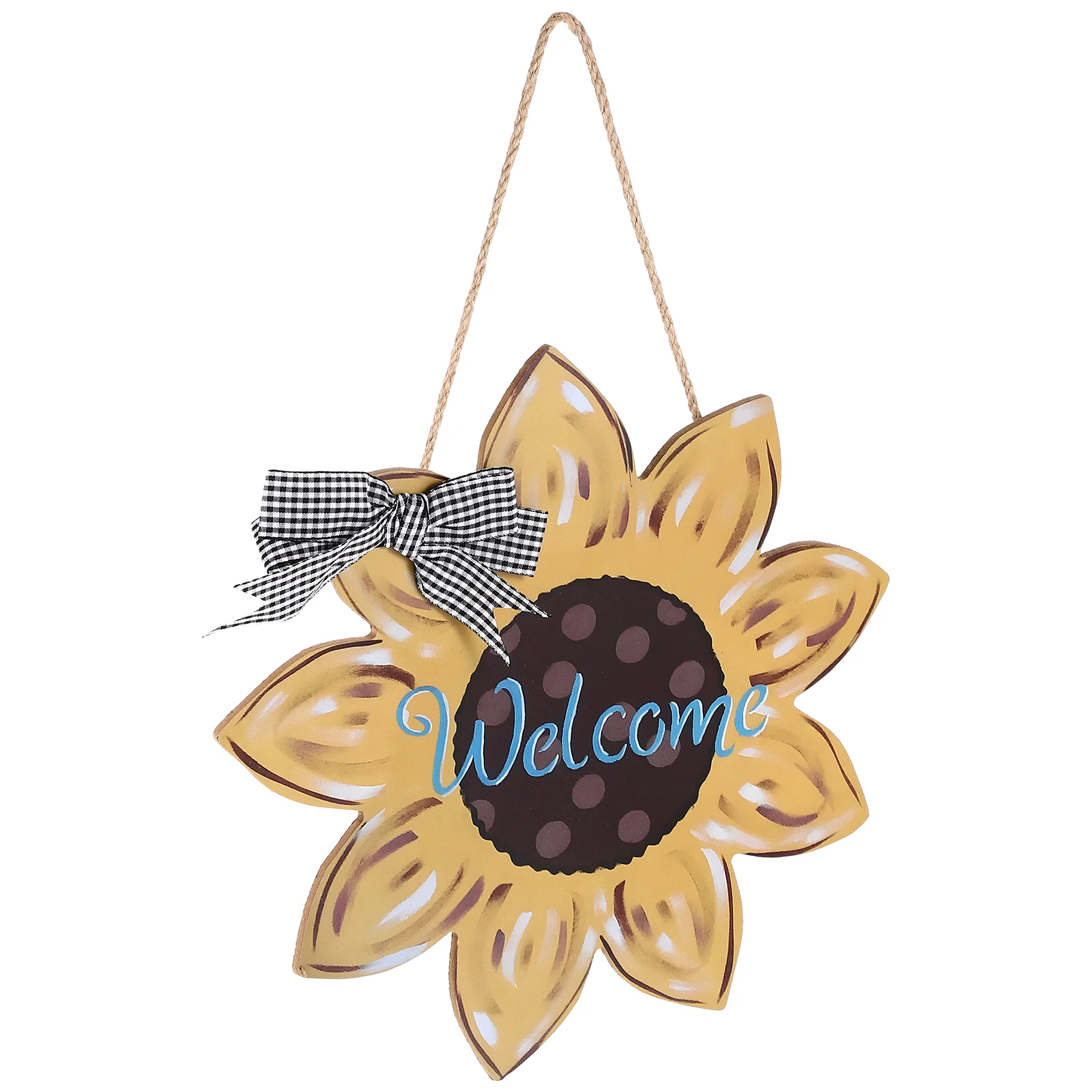 

Sunflower Welcome Sign Door Hanging Wreath Front Wall Hanger Flower Plaque Decoration Porch Board Decor Farmhouse Party Wooden