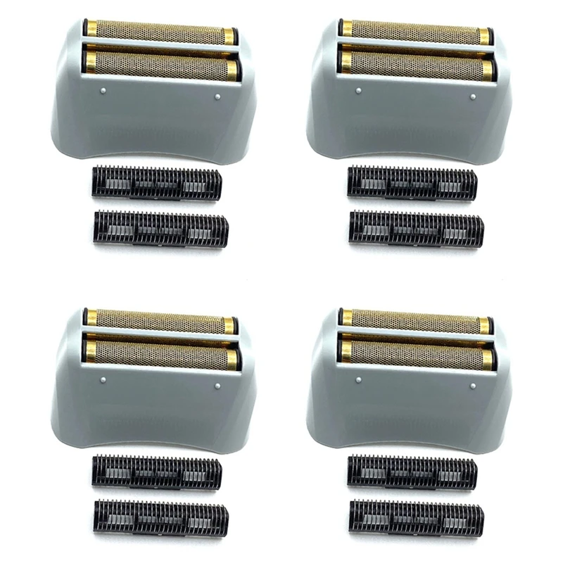 

4X Shaver Replacement Foil And Cutters For Andis 17150 17200 Washable 3D Intelligent Floating Shaving Blade Gold