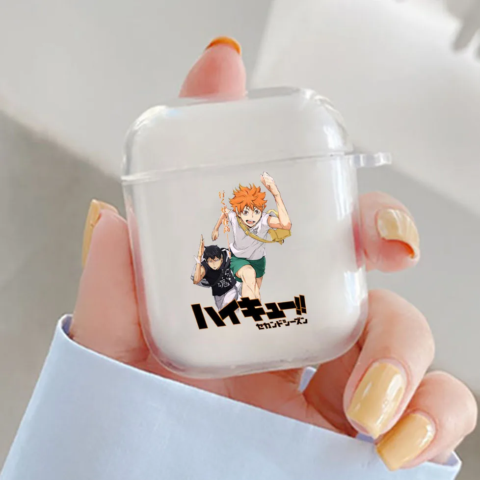 HAIKYUU! Чехол Karasuno Nekoma для Airpods 2 3 Pro чехол беспроводных наушников Прозрачный мягкий