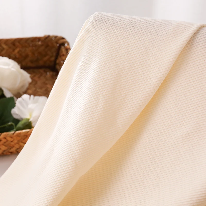 Трикотажная ткань в рубчик хлопковая лайкра трикотажная стрейч для шитья летняя