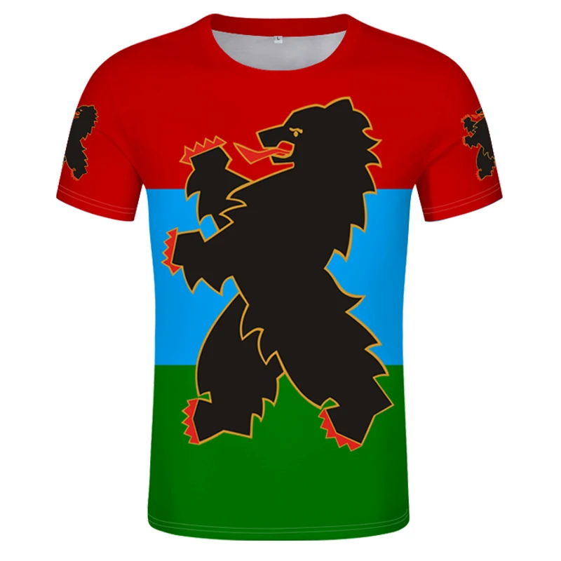 

KARELIA Shirt Free Custom Made Name Number Karjalan Tazavalla t-shirt Print Flag Diy Russian Russia Rossiya Segezha Kem Clothing