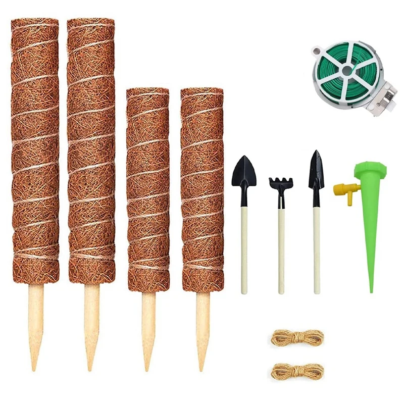 

Moss Pole,4 Pcs Moss Plant Poles Support 16 Inch And 12 Inch, Indoor Plants To Grow Upwards , Totem Pole Plant Support
