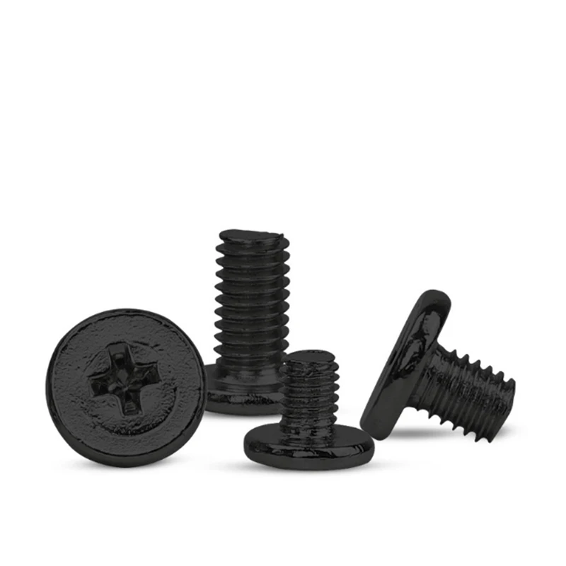 

500pcs/lot M1.4/M2/M2.5/M3*2mm-14mm Black zinc Thin head micro machine screw flat head notebook Electronic screw CM