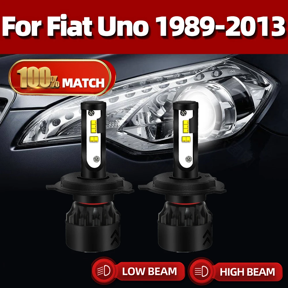 

H4 Canbus LED Headlight 20000LM 120W Led Headlamp Bulb Turbo Lamp 12V 6000K For Fiat Uno 1989-2007 2008 2009 2010 2011 2012 2013