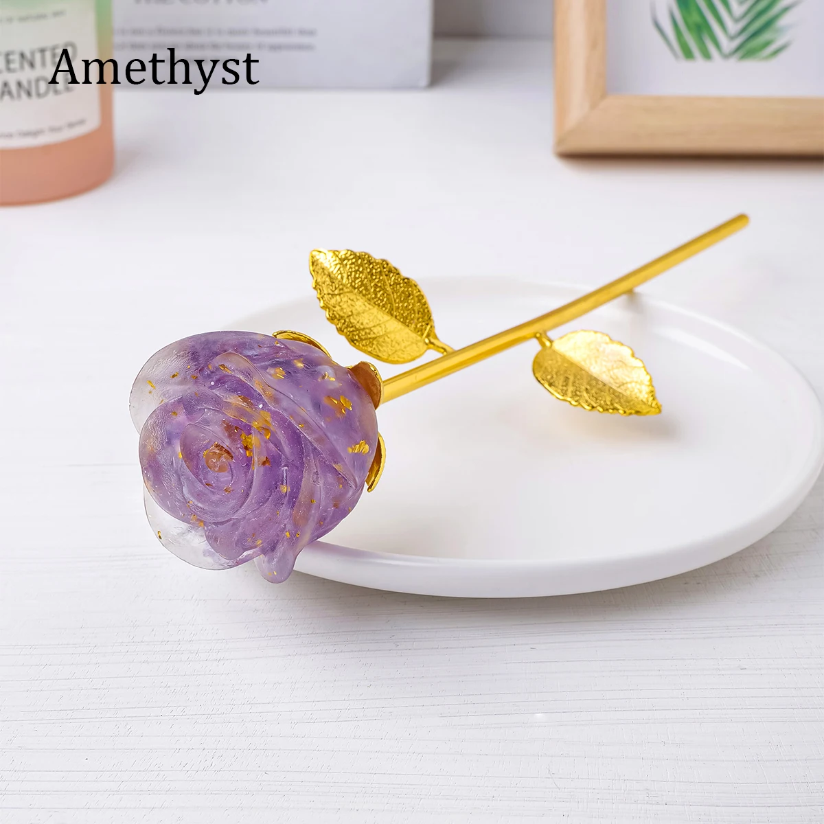 

Розовый кварц цветок Runyangshi