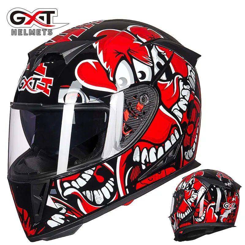 

GXT ABS Motorcyclists Helmets Men Women Seasons General Personality Antifogging Double Lenses Motocross Accessories