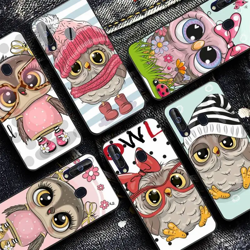 

Cartoon Girl Gifts Lovely Owl Phone Case for Samsung A51 01 50 71 21S 70 31 40 30 10 20 S E 11 91 A7 A8 2018