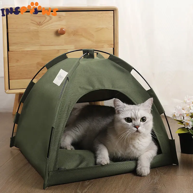 

Camping Cat Tent Dog Bed Pet Teepee with Cushion for Dog Kennel Indoor Cat Nest Cat Bed for Kitten Puppy Cave Dog House Pet Sofa