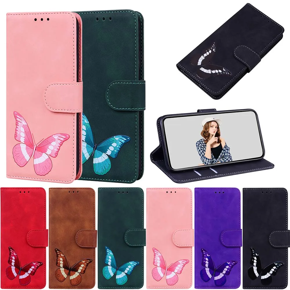 

Butterfly Wallet Flip Leather Case For Tecno Spark Go 2020 Spark 6 7 7P POP 4 Camon 16 Premier 17 Pro 17P Book Cover Stand Coque