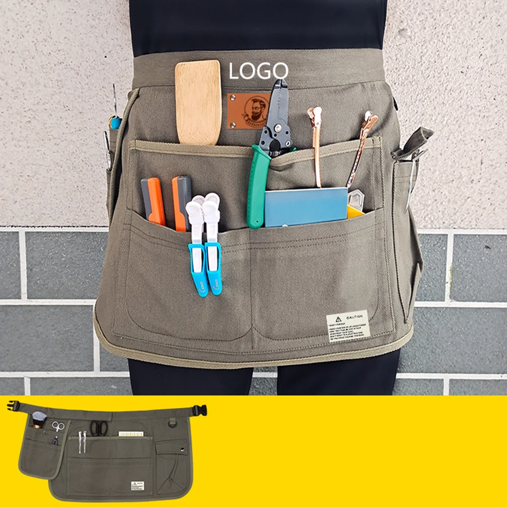 

Adjustable Garden Tool Belt Gardening Half Apron Utility Belt For Home Improvement House Cleaning Waist Canvas Apron For Home