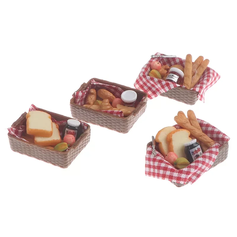 

Миниатюрная корзина для хлеба для кукольного домика, модель еды, игрушки, украшение для кукольного домика, 1 :6/1:12