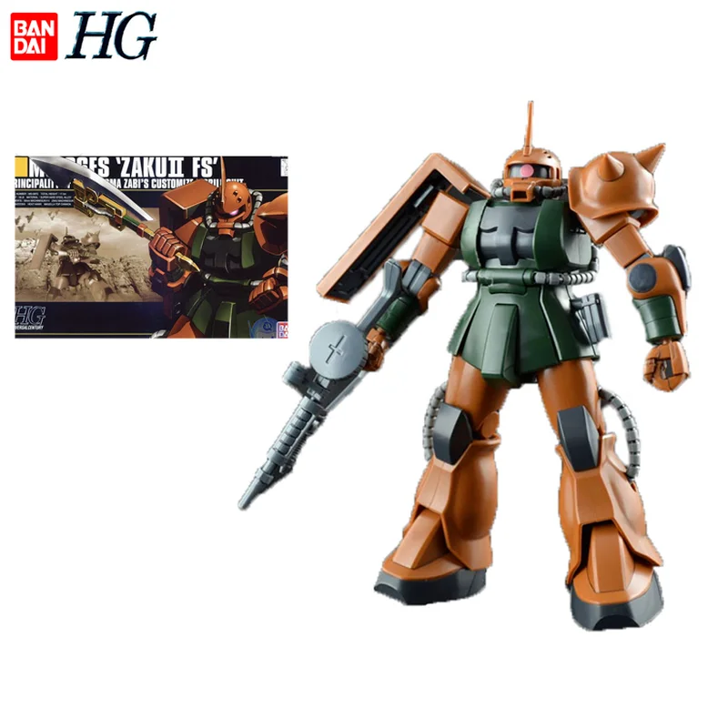 

Original Bandai 59156 HGUC 034 Mobile Suit Variations MS-06FS ZAKU II Fs Assembly Model Collection Action Figure Toy