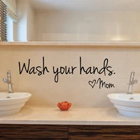 bathroom rules vinyl lettering waterproof removable wash your hands bath decor toilet decorative wall stickers
