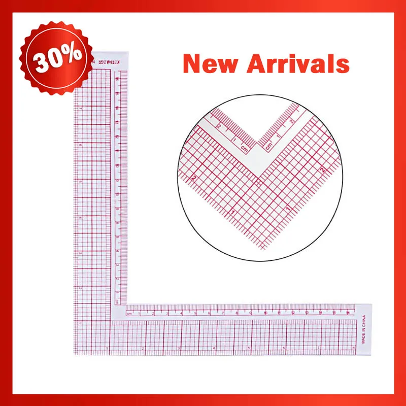 

Garment Cutting Plastic Quilting Ruler For Sewing Accessories Patchwork Tools Tailor Craft Scale Rule Drawing Supplies L Shape